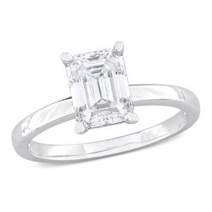 Sterling Silver 1 3/4ctw. White Moissanite Solitaire Ring