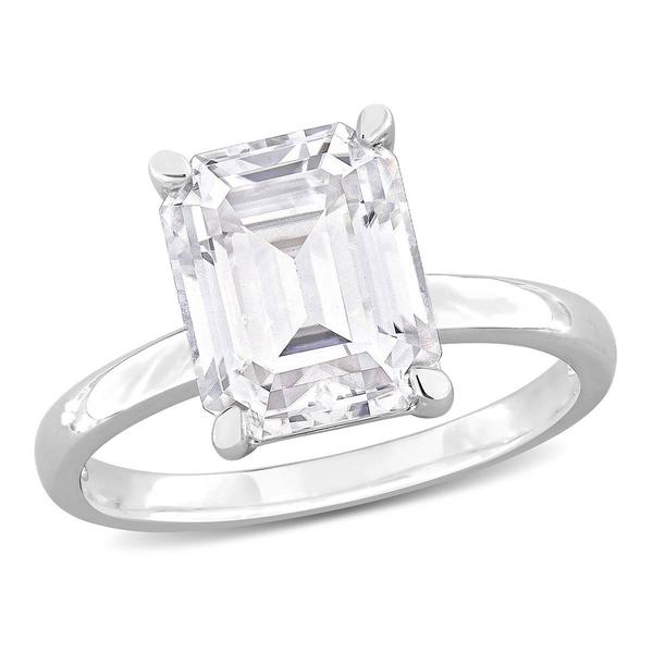 Sterling Silver 3 1/2ctw. White Moissanite Solitaire Ring