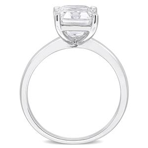 Sterling Silver 3 1/2ctw. White Moissanite Solitaire Ring alternate view