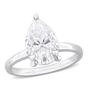 Sterling Silver 3ctw. White Moissanite Solitaire Ring