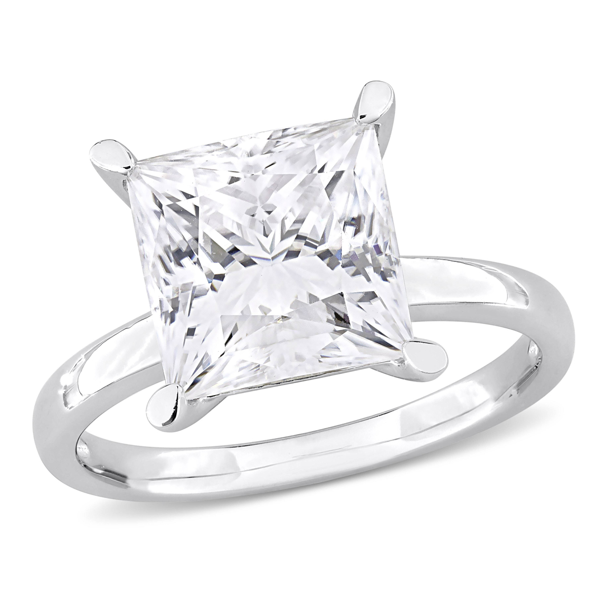 Sterling Silver 4ctw. White Moissanite Solitaire Ring