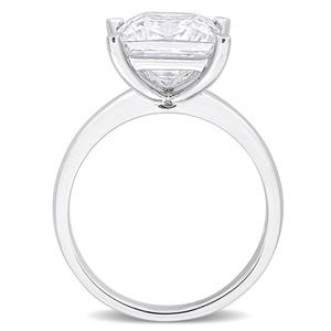Sterling Silver 4ctw. White Moissanite Solitaire Ring alternate view