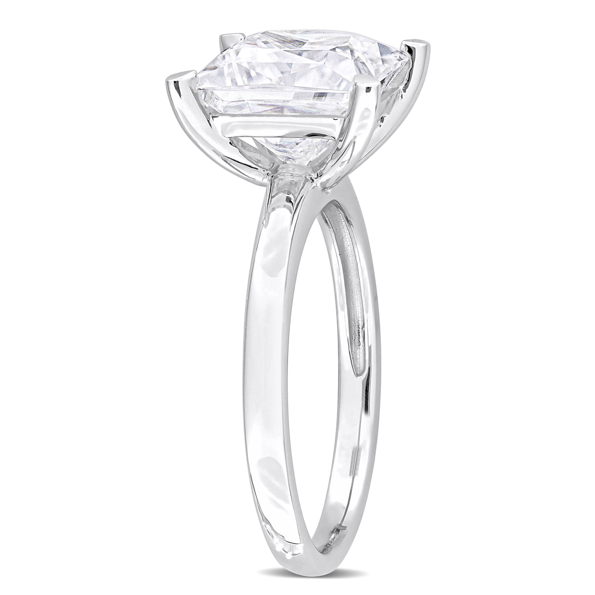 Sterling Silver 4ctw. White Moissanite Solitaire Ring