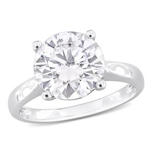 Sterling Silver 3 1/2ctw. White Moissanite Solitaire Ring