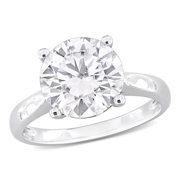 Sterling Silver 3 1/2ctw. White Moissanite Solitaire Ring