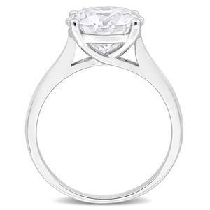 Sterling Silver 3 1/2ctw. White Moissanite Solitaire Ring alternate view