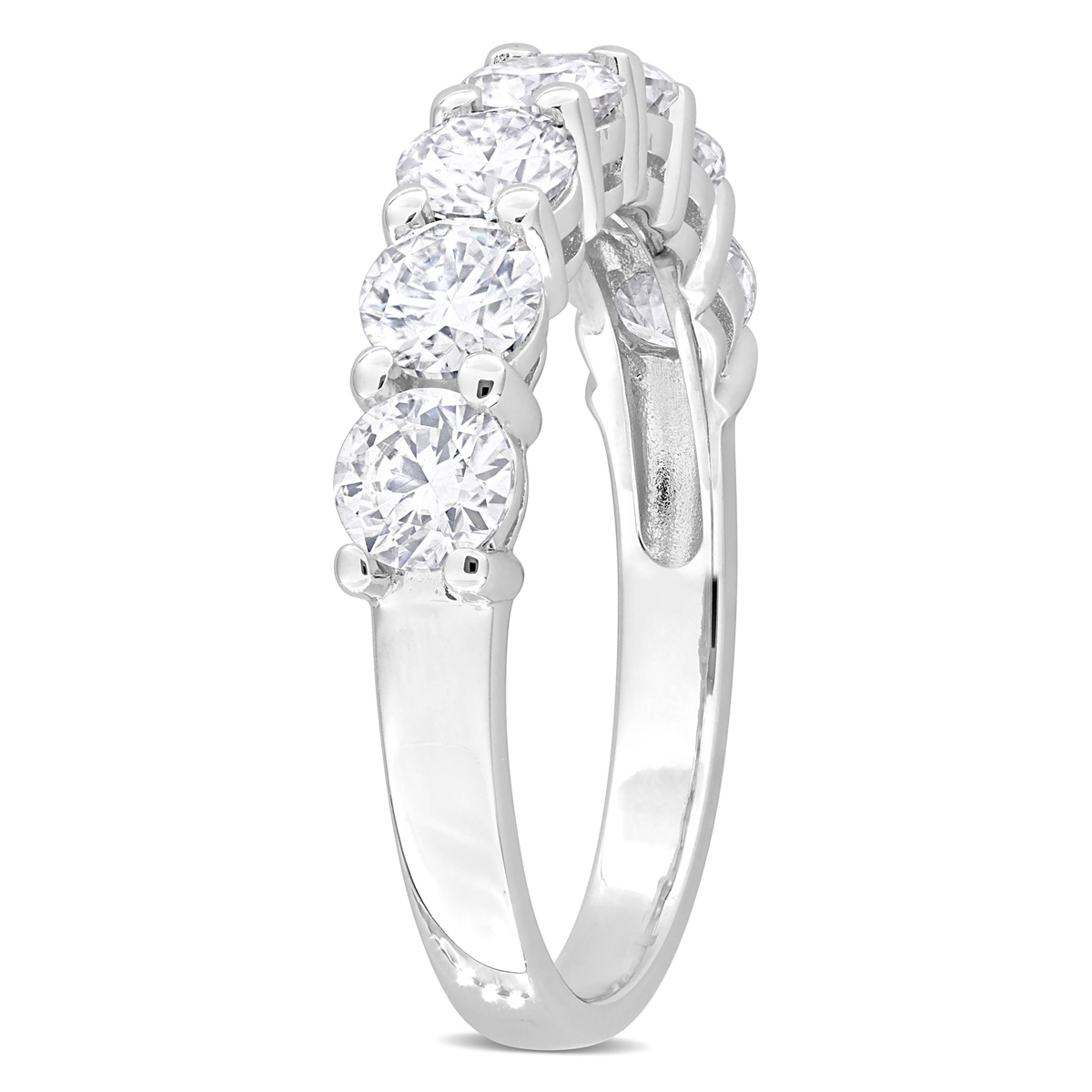 Sterling Silver 1 3/4ctw. White Moissanite Anniversary Band