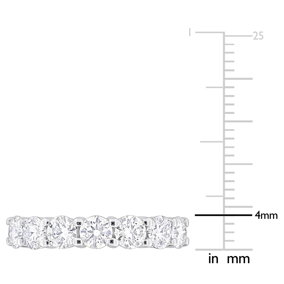 Sterling Silver 1 3/4ctw. White Moissanite Anniversary Band