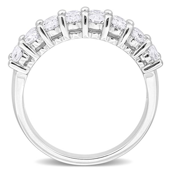 Sterling Silver 1 5/8ctw. White Moissanite Anniversary Band alternate view