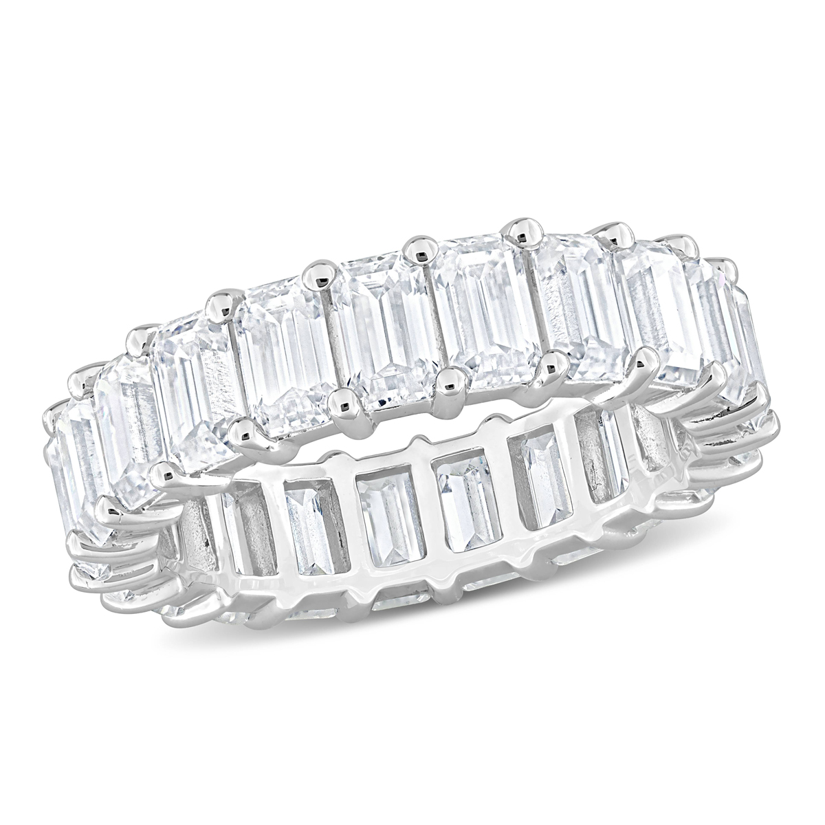 Sterling Silver 6 1/3ctw. White Moissanite Eternity Ring