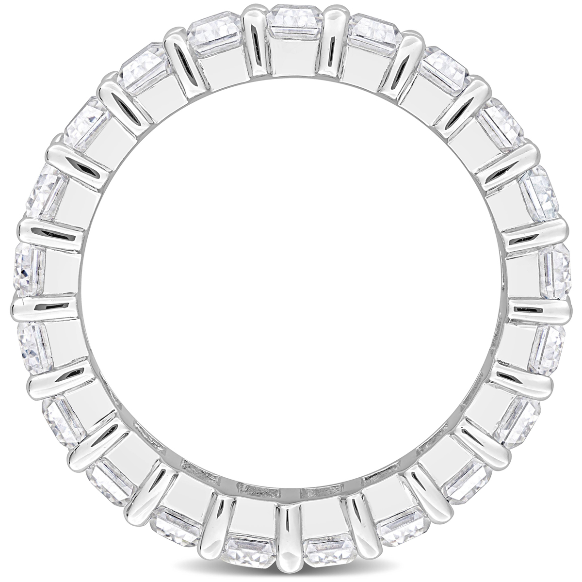 Sterling Silver 6 1/3ctw. White Moissanite Eternity Ring