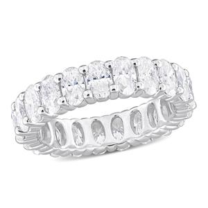 Sterling Silver 4 1/5ctw. White Moissanite Eternity Ring