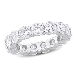 Sterling Silver 5 1/2ctw. White Moissanite Eternity Wedding Band
