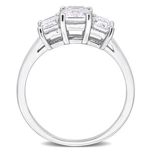 Sterling Silver 2 1/5ctw. White Moissanite Engagement Ring alternate view