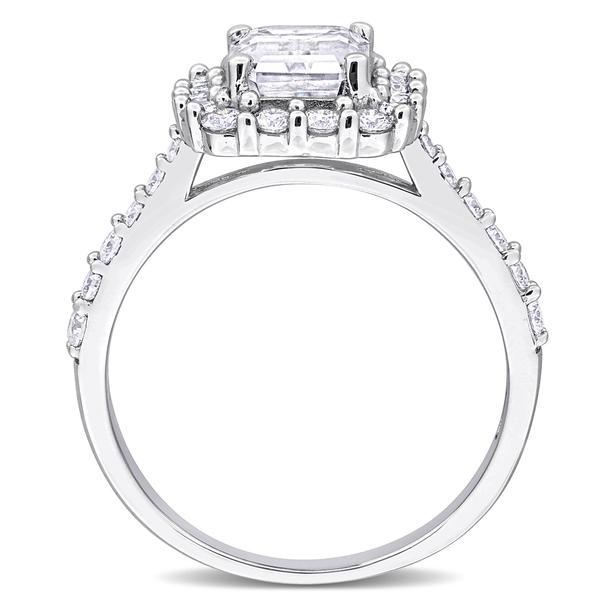 Sterling Silver 2 3/8ctw. White Moissanite Engagement Ring alternate view