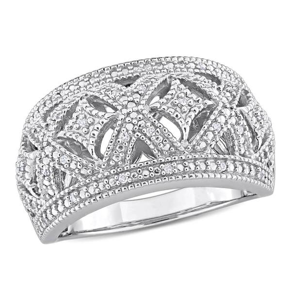 Sterling Silver 1/10ctw. Vintage Diamond Ring