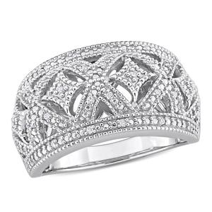 Sterling Silver 1/10ctw. Vintage Diamond Ring