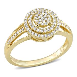 Sophia B 10kt. Gold 1/4ctw. Diamond Cluster Halo Engagement Ring