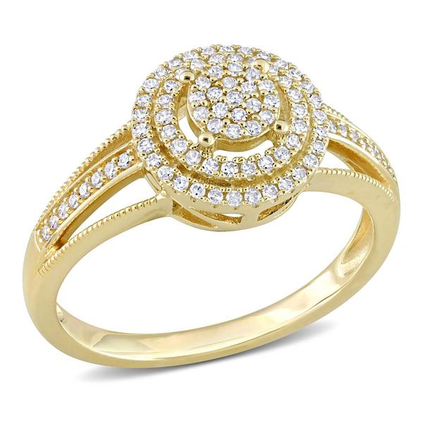 Sophia B 10kt. Gold 1/4ctw. Diamond Cluster Halo Engagement Ring