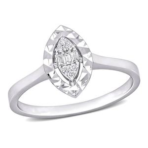 Sophia B 1/8ctw. Baguette Marquise Diamond Ring