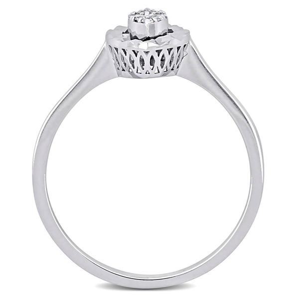 Sophia B 1/8ctw. Baguette Marquise Diamond Ring alternate view