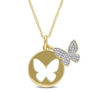 Diamond Classics(tm) Double Butterfly Necklace