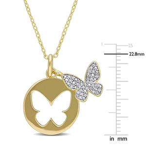 Diamond Classics(tm) Double Butterfly Necklace alternate view