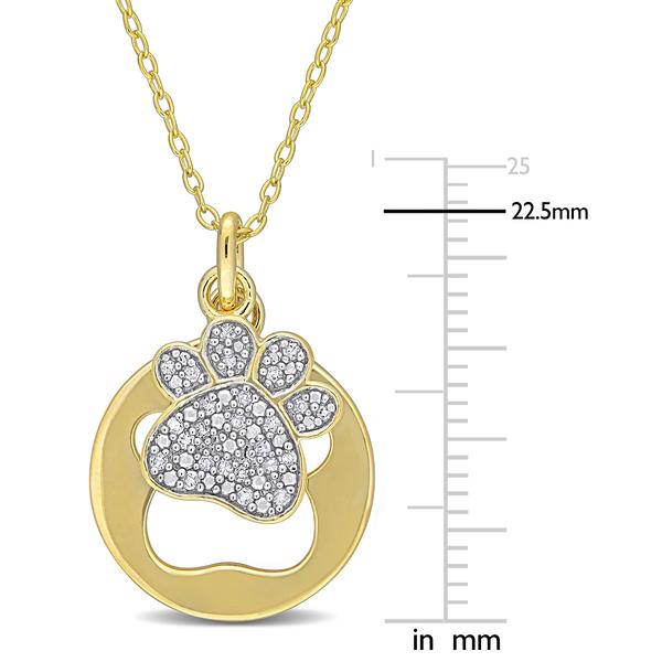 Diamond Classics(tm) Sterling Silver Dog Paw Necklace alternate view