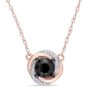 Radiant Rainbow(tm) 10kt. Rose Gold Diamond Swirl Necklace