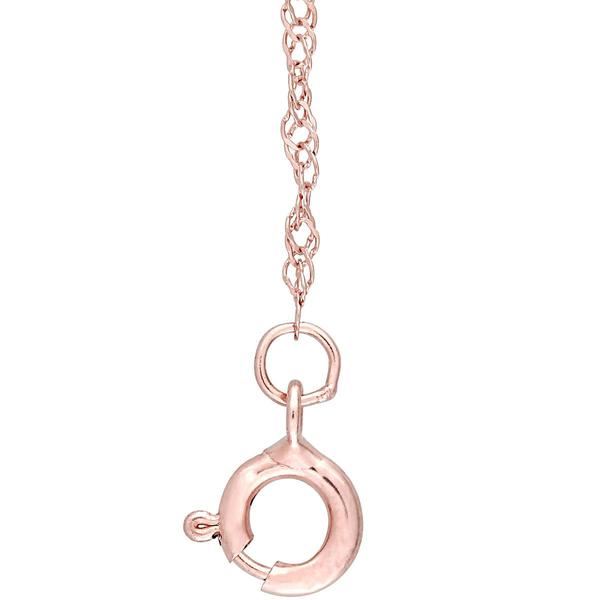 Radiant Rainbow(tm) 10kt. Rose Gold Diamond Swirl Necklace alternate view