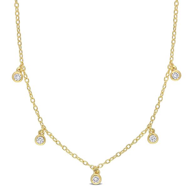 Gemstone Classics(tm) Gold Plated 1/6ctw. Lab Grown Diamond Necklace