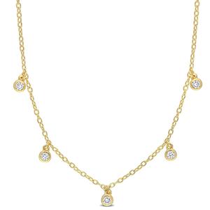 Gemstone Classics(tm) Gold Plated 1/6ctw. Lab Grown Diamond Necklace