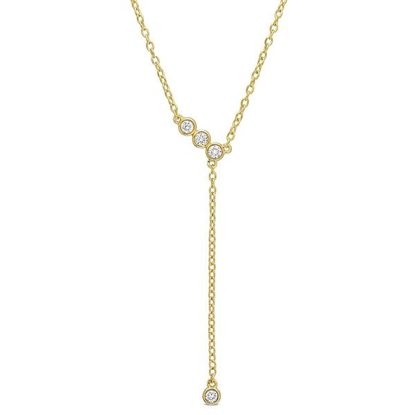 Gemstone Classics(tm) Gold Plated 1/8ctw. Lab Grown Diamond Necklace