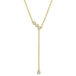 Gemstone Classics(tm) Gold Plated 1/8ctw. Lab Grown Diamond Necklace