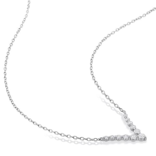 Platinum Plated 1/3ctw. Diamond Necklace alternate view