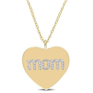 Sophia B 1/10ctw. Diamond Mom Heart Pendant