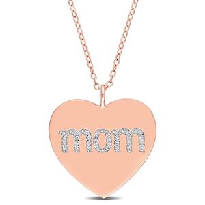 Sophia B 1/10ctw. Diamond Mom Heart Chain Pendant