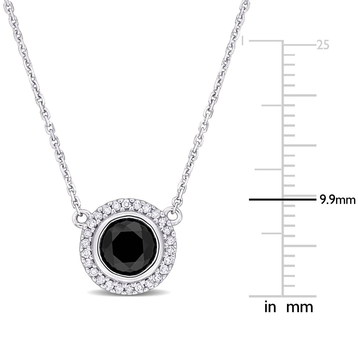 Sophia B 1 1/10ctw. Black & White Round Diamond Necklace