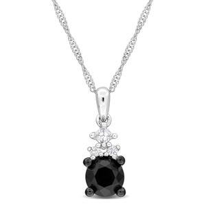 Sophia B 5/8ctw. Black & White Diamond Pendant Necklace