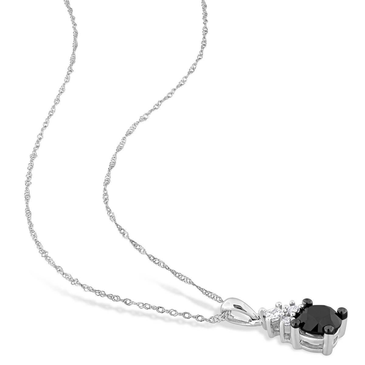 Sophia B 5/8ctw. Black & White Diamond Pendant Necklace