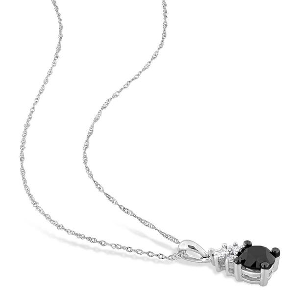Sophia B 5/8ctw. Black & White Diamond Pendant Necklace alternate view
