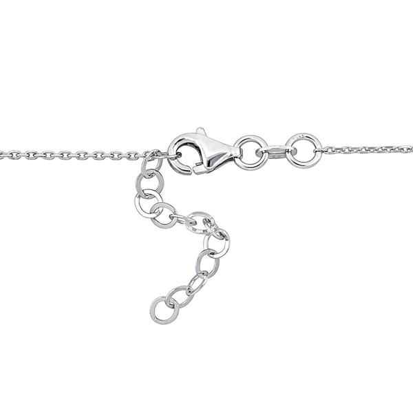 Sophia B 1/8ctw. Baguette Pear Diamond Pendant Necklace alternate view