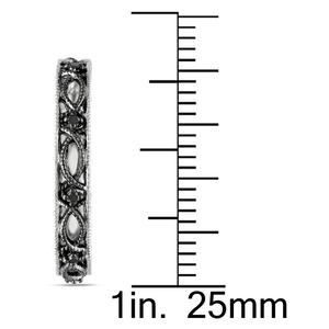 Radiant Rainbow(tm) 1/10kt. Black Diamond Hoop Earrings alternate view