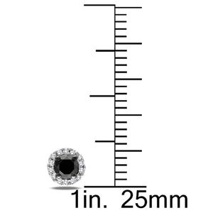 Radiant Rainbow(tm) 1/2ctw. Halo Black Diamond Stud Earrings alternate view