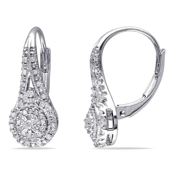 Diamond Classics(tm) Sterling Silver 1/4ctw. Leverback Earrings