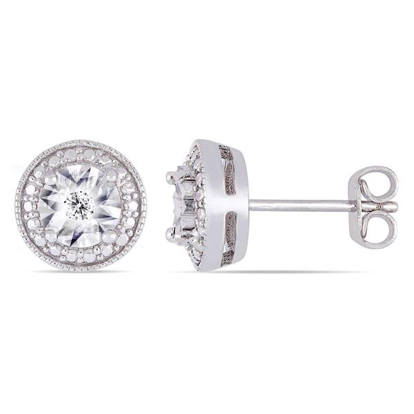 Diamond Classics(tm) Sterling Silver Diamond Accent Stud Earrings