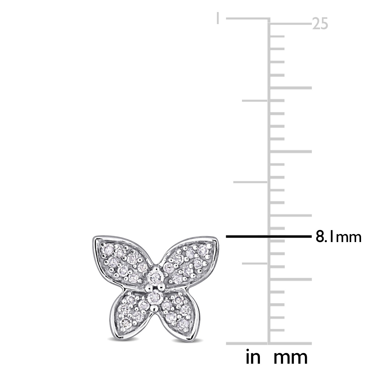 Diamond Classics(tm) 10kt. White Gold Butterfly Earrings