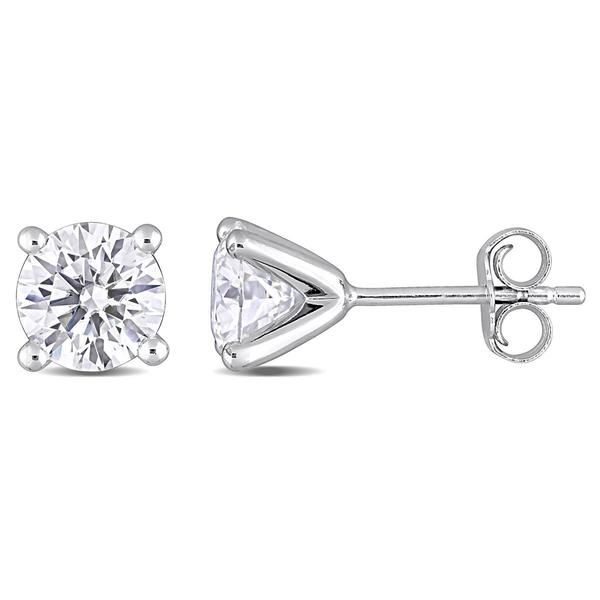 Sterling Silver 2ctw. Dew Moissanite Stud Earrings
