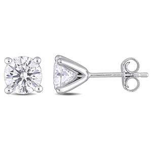 Sterling Silver 2ctw. Dew Moissanite Stud Earrings