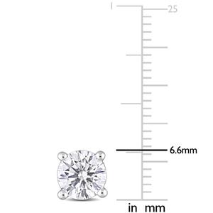 Sterling Silver 2ctw. Dew Moissanite Stud Earrings alternate view